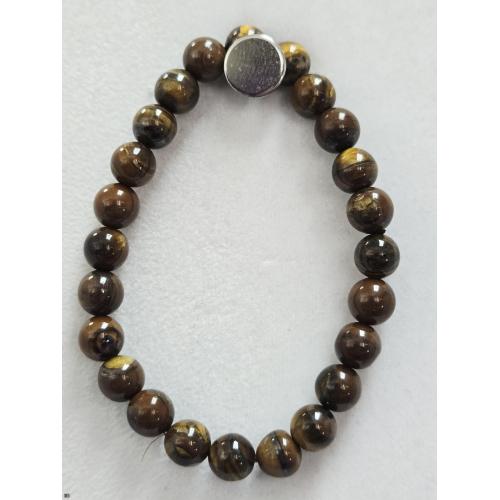 Tiger's Eye Natural Stone Stretch Bracelet