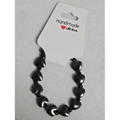Hematite Hearts Bracelet
