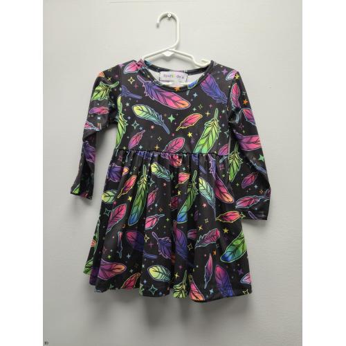 Feather Swirly Dress XS (12-18mos)