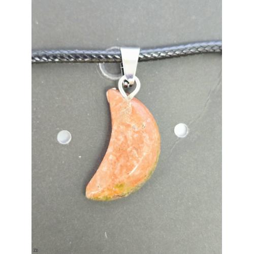 Unakite Moon Necklace