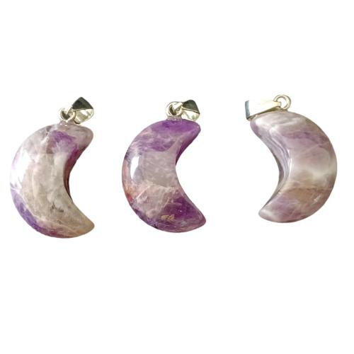 Amethyst Moon Pendant Necklace
