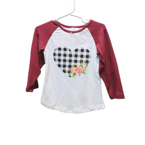 Plaid Heart Shirt S (2T)