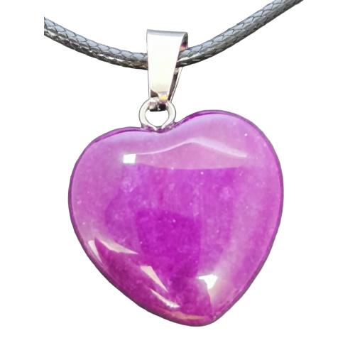 Dyed Agate Heart Necklace