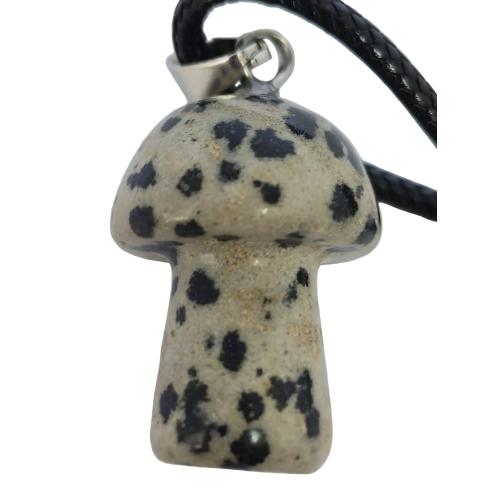 Dalmation Jasper Mushroom Necklace